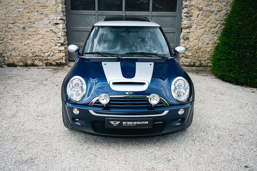 Mini Cooper S Checkmate John Cooper Works JCW Hatch R53 210cv bleu à vendre occasion My Mini Revolution Paris