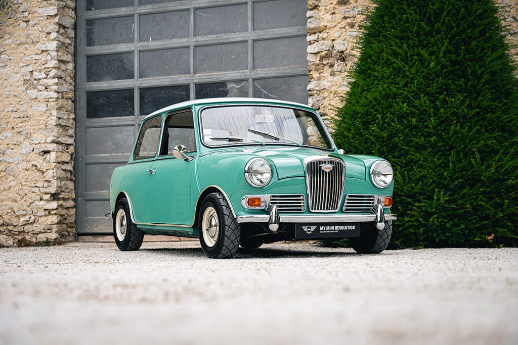 Wolseley Hornet MK3 outlaw 1968 Willow Green 1380 turquoise- à vendre occasion moteur préparé My Mini Revolution Paris