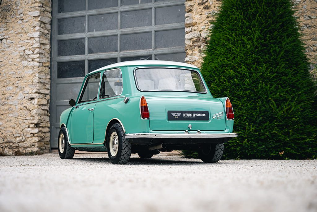 Wolseley Hornet MK3 outlaw 1968 Willow Green 1380 turquoise- à vendre occasion moteur préparé My Mini Revolution Paris