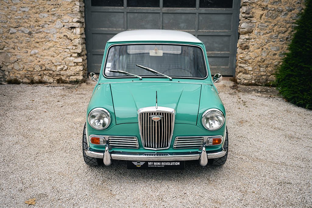 Wolseley Hornet MK3 outlaw 1968 Willow Green 1380 turquoise- à vendre occasion moteur préparé My Mini Revolution Paris