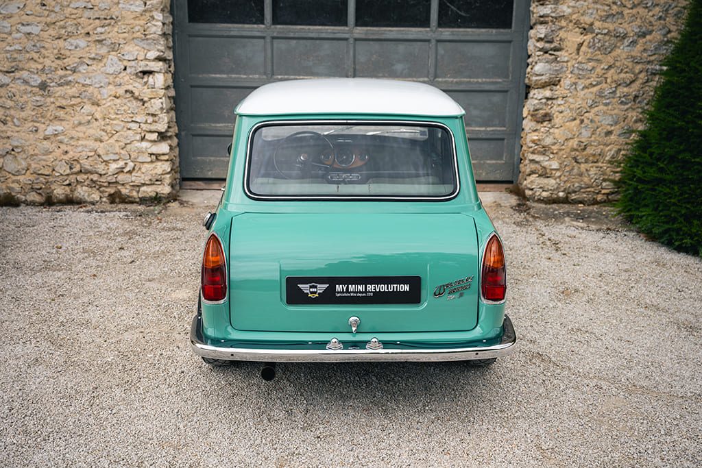 Wolseley Hornet MK3 outlaw 1968 Willow Green 1380 turquoise- à vendre occasion moteur préparé My Mini Revolution Paris